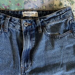 Abercrombie & Fitch curve love barrel jeans extra short